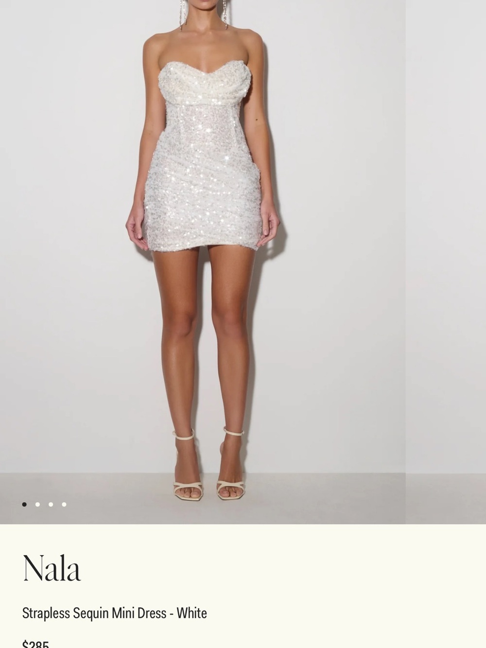 Meshki Nala Strapless Sequin Mini Dress: Bridal Bachelorette